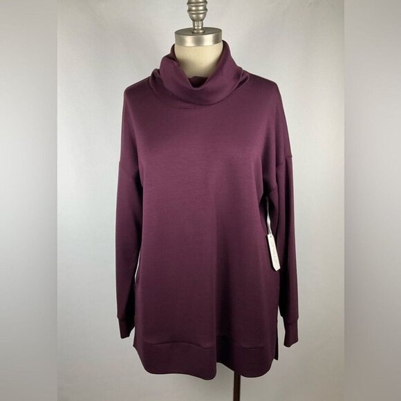 STYLUS JCP NWT Long Sleeve Cowl Neck Rayon Sweater Burgundy Women’s Small to LG - Picture 1 of 8